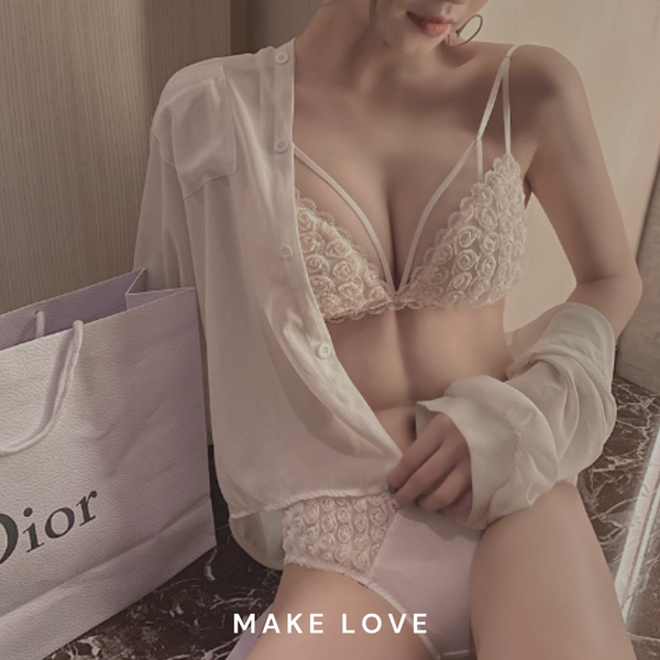 Rose pattern bra （ブラショーツセット・全３色）　