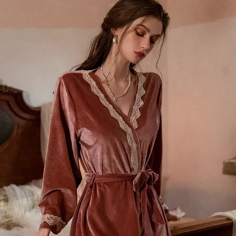 【Baby Doll】Velvet Muse Robe Set（全2点セット）